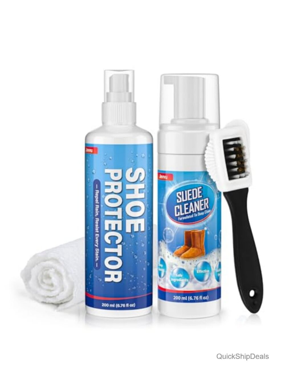 Suede Shoe Cleaner Kit with Protector Spray, Brush & Cloth